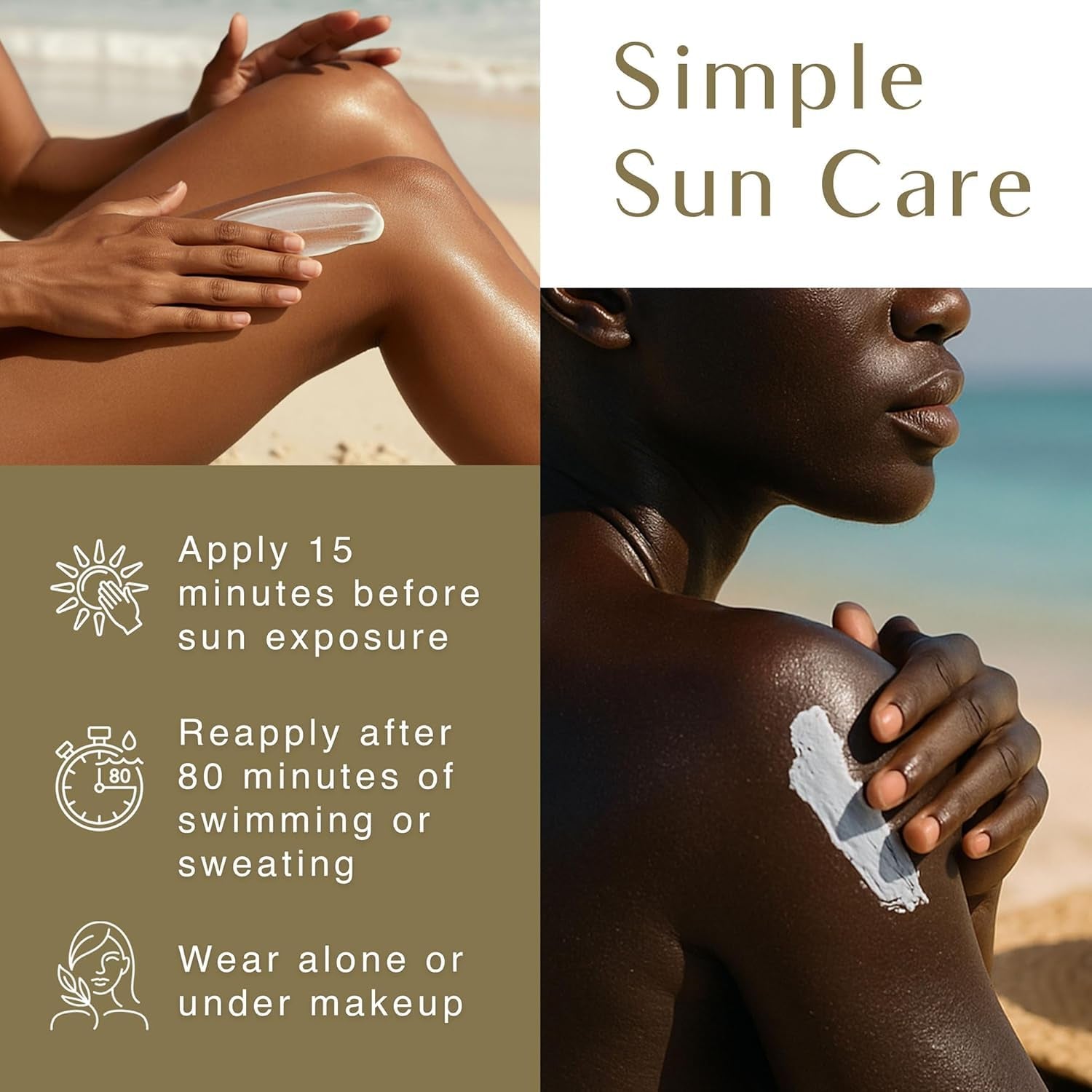 - Face & Body Moisturizing Sunscreen Lotion SPF 30 for Melanin Rich Skin, Leaves No White Cast (Spf-30-4Oz)