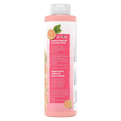 St. Ives Pink Lemon & Mandarin Orange Plant-Based Body Wash Soap - 22 Fl Oz: Exfoliating, Paraben-Free, for Normal & Oily Skin, Hydrating